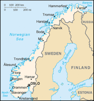 mapa Noruega